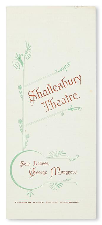 (MUSIC.) WILLIAMS AND WALKER [DUNBAR, PAUL LAWRENCE]. In Dahomey, a Minstrel Comedy in Two Acts . . . Lyrics by Paul Lawrence Dunbar an